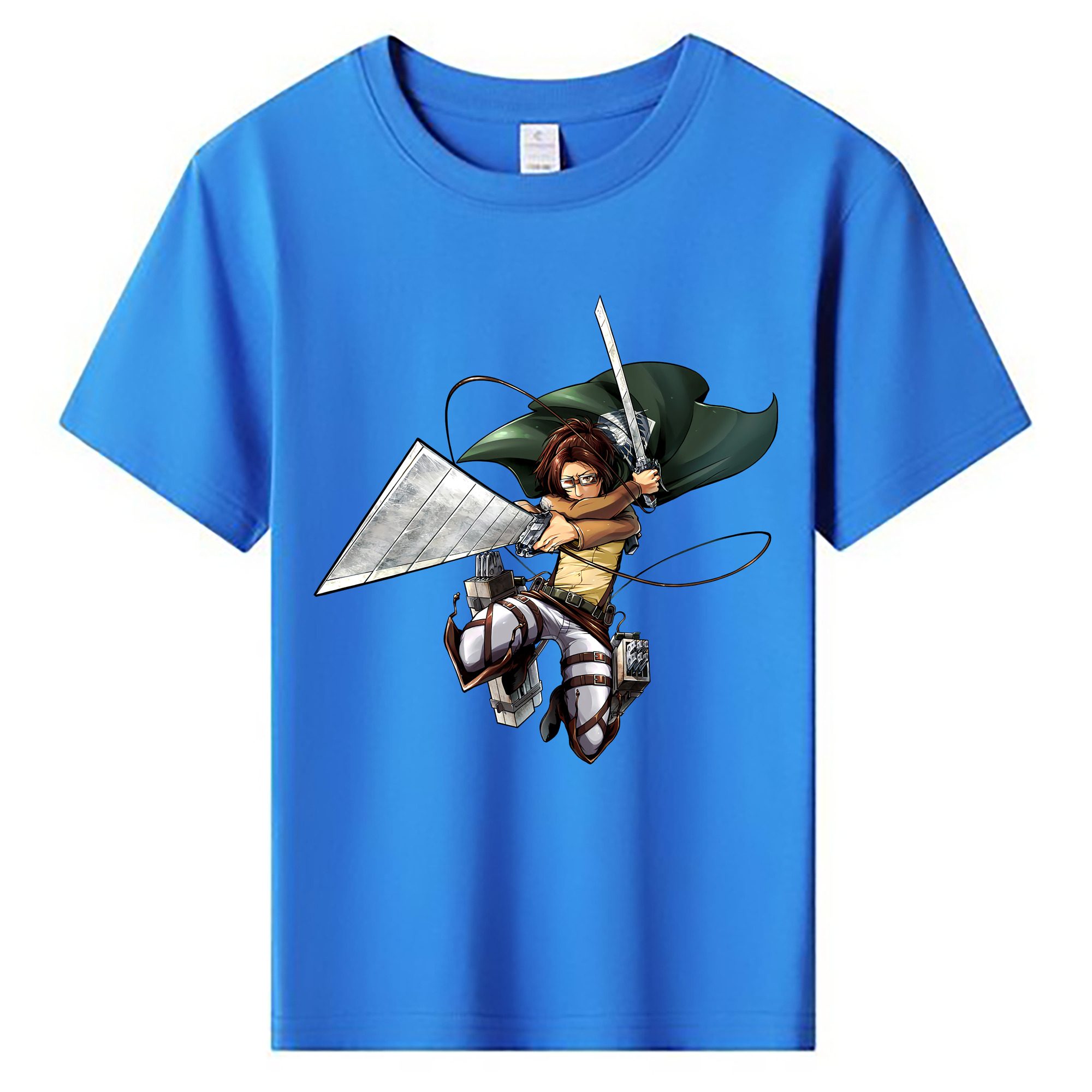 （画像用） 進撃の巨人 ハンジ·ゾエ Attack on Titan Hanji Zoe 綿100％キッズTシャツ（フロントプリント）
